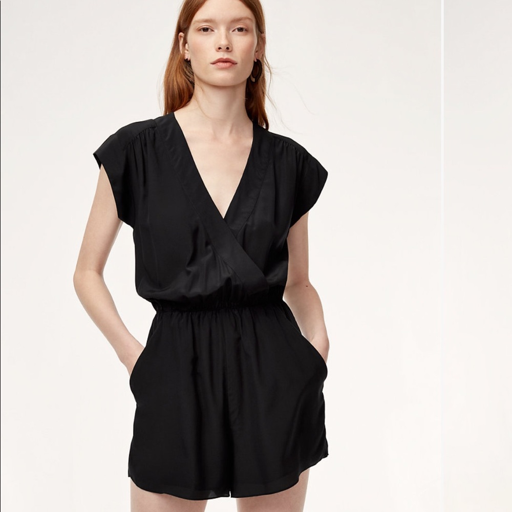 Aritzia Corbett 100% Silk Romper